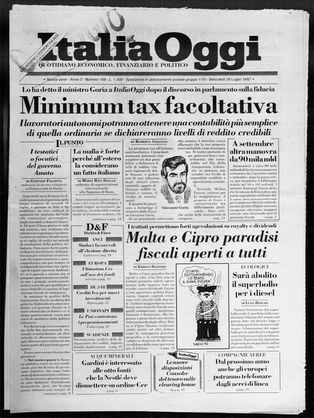 Italia oggi : quotidiano di economia finanza e politica